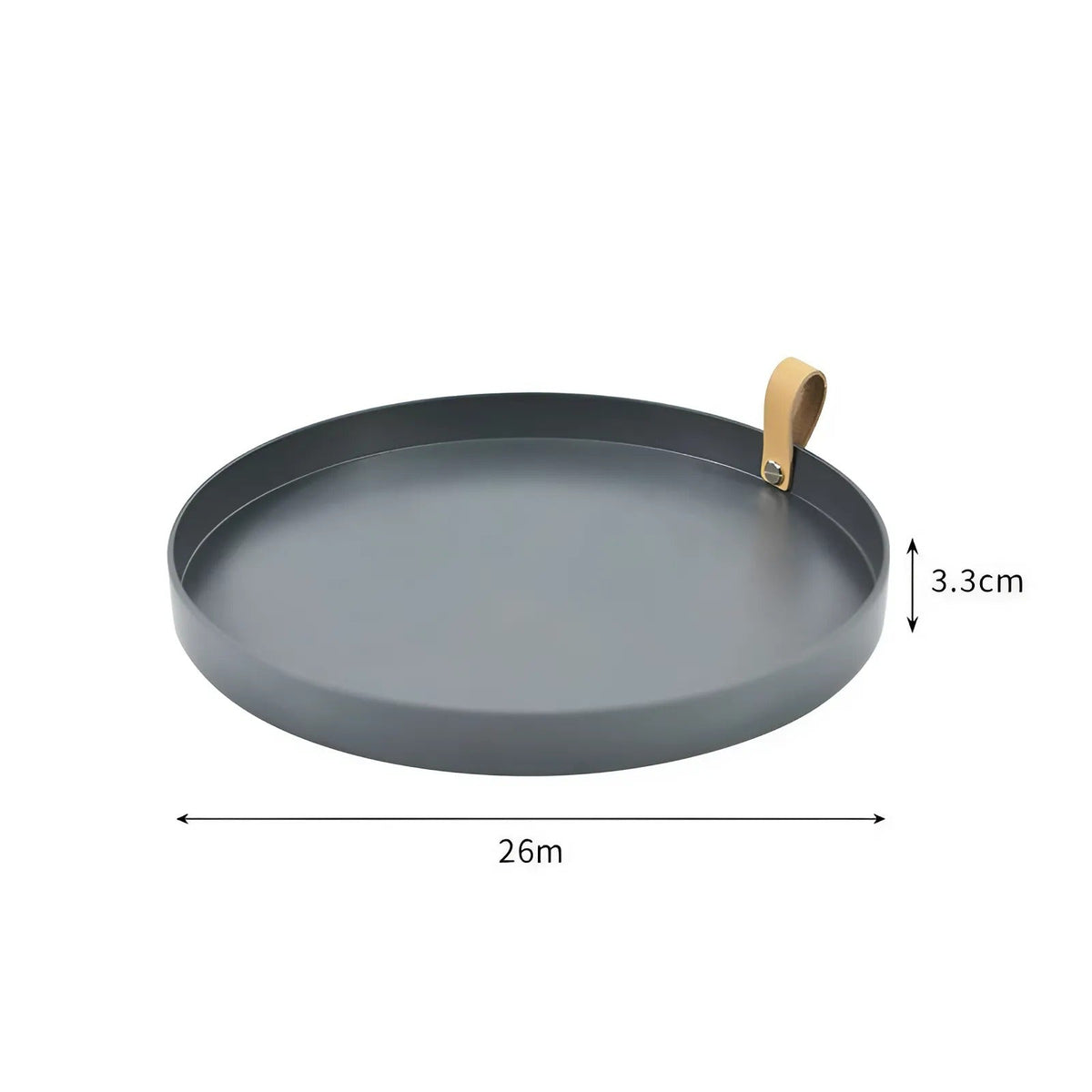 Simple solid color round storage tray