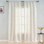 Boho Cotton-Linen Semi-Sheer Curtains