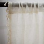 Boho Cotton-Linen Semi-Sheer Curtains