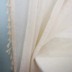 Boho Cotton-Linen Semi-Sheer Curtains