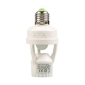 Motion-controlled E27 lamp socket with IR sensor