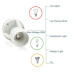 Motion-controlled E27 lamp socket with IR sensor
