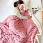 Heavy Winter Blanket with Soft Lamb Wool Ceiling Layer