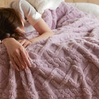 Heavy Winter Blanket with Soft Lamb Wool Ceiling Layer
