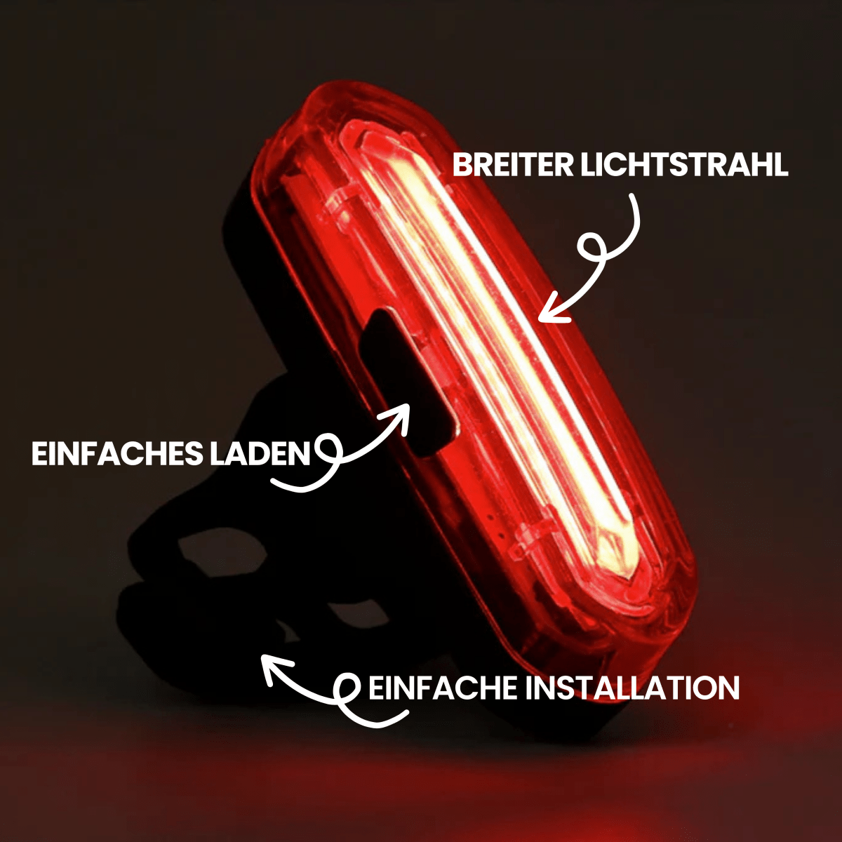 Rechargeable safety light with 240° viewing angle