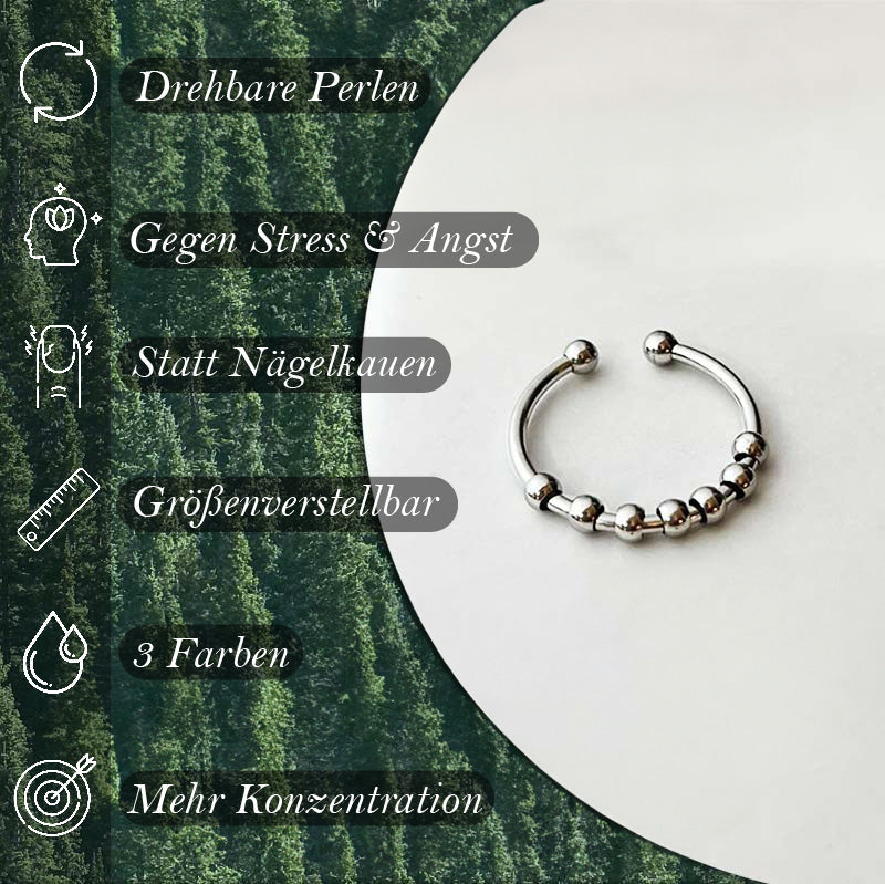 Calm – Anxiety Ring with Pearls - Anti Stress & Anti Anxiety