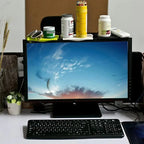Monitor shelf with phone stand – Organization without drilling and tools