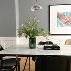 Brass and Glass LED Pendant Lamp with 23 cm × 20 cm Dimensions