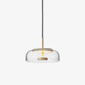 Brass and Glass LED Pendant Lamp with 23 cm × 20 cm Dimensions