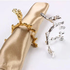 Bird & Flower Napkin Rings - 4 Pieces