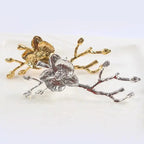 Bird & Flower Napkin Rings - 4 Pieces
