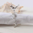 Bird & Flower Napkin Rings - 4 Pieces
