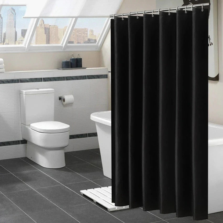 Black shower curtains