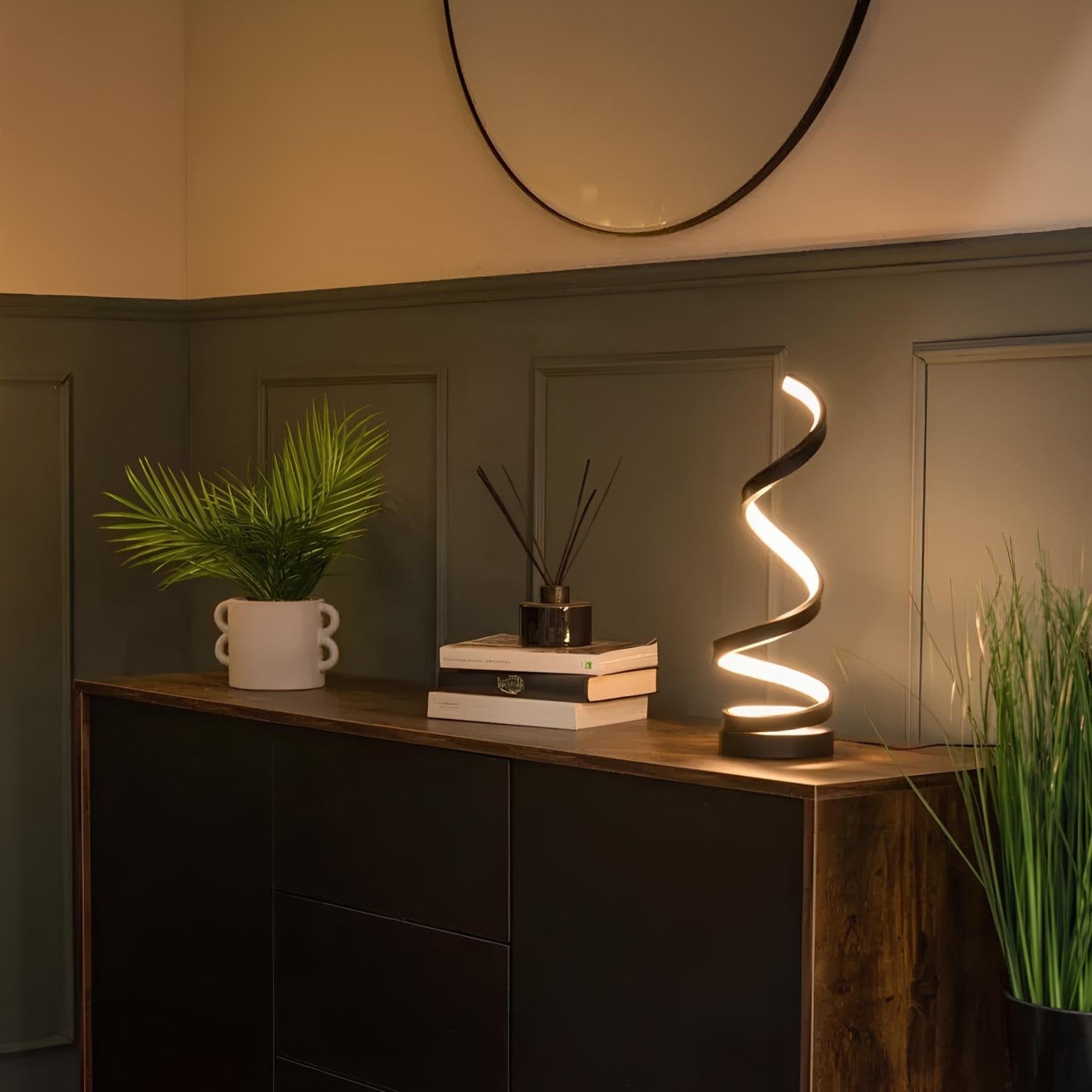 LED Table Lamp Modern Spiral Design