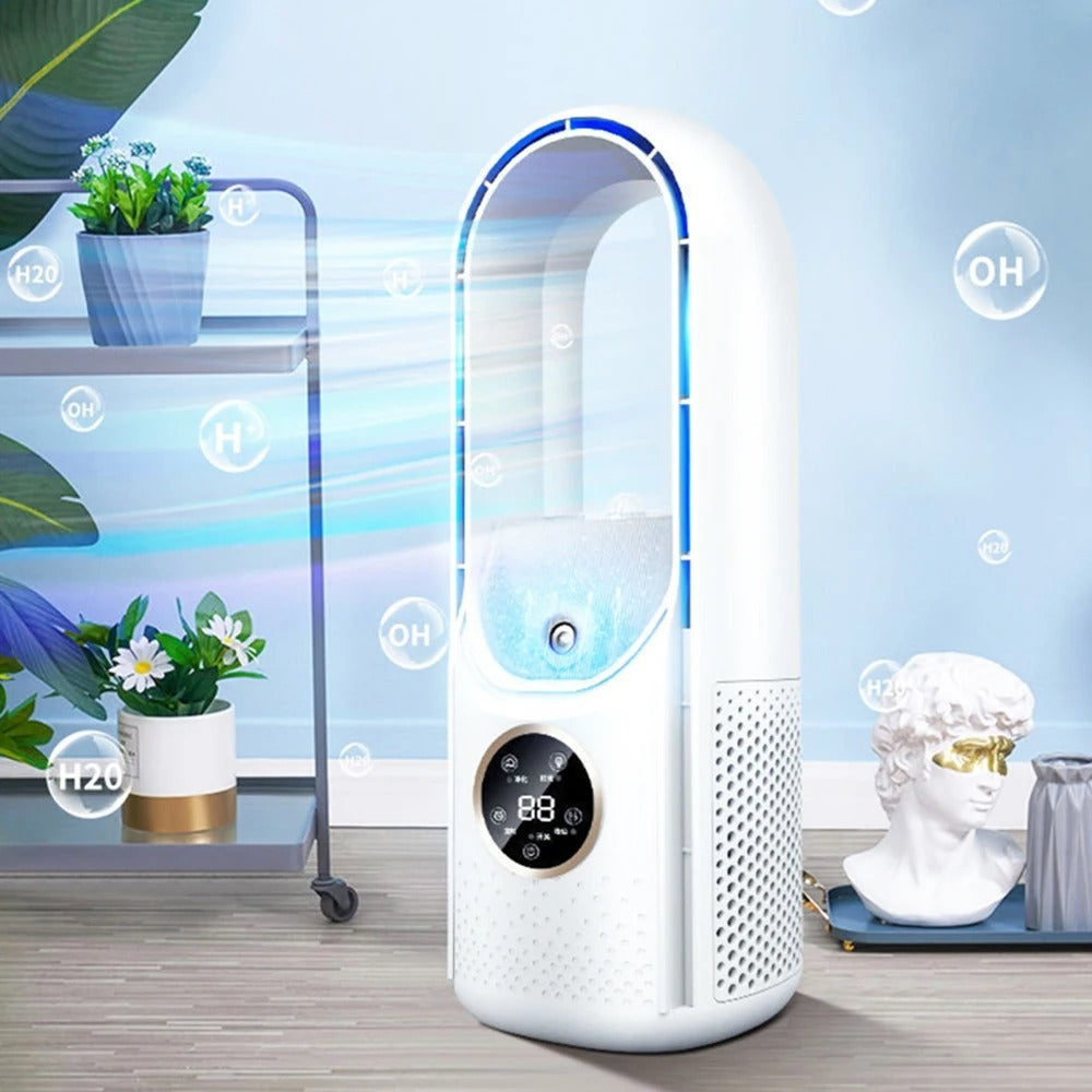 Bladeless Portable Fan | Ultra-Quiet, Ergonomic Design & Ideal for Home and Office Use