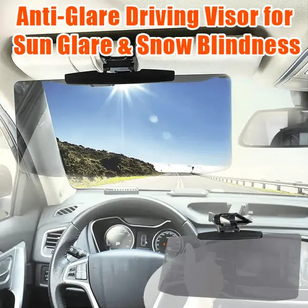 Glare-free driving visor – Against sunlight & winter glare