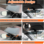 Glare-free driving visor – Against sunlight & winter glare