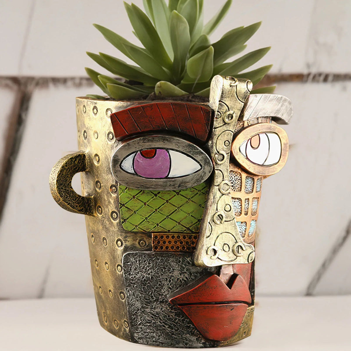 Stylish Abstract Art Flower Pot Ornaments - RetroVisage