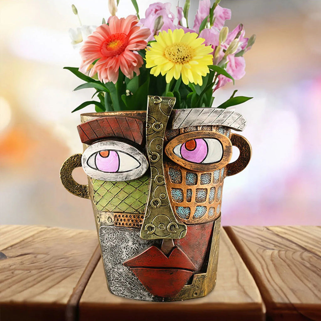 Stylish Abstract Art Flower Pot Ornaments - RetroVisage