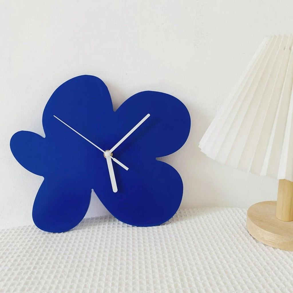 BloomTime | Wall Clock Modern 30 cm Colorful Wood