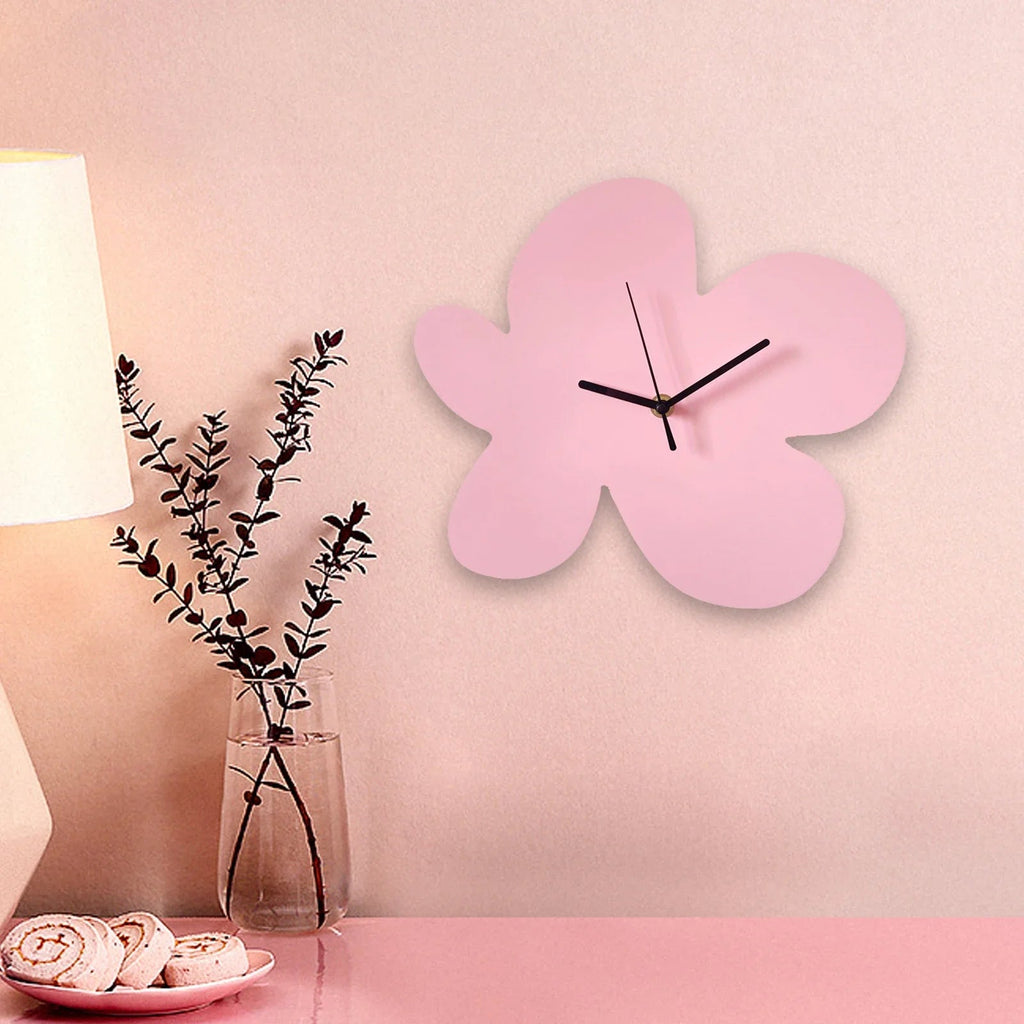 BloomTime | Wall Clock Modern 30 cm Colorful Wood