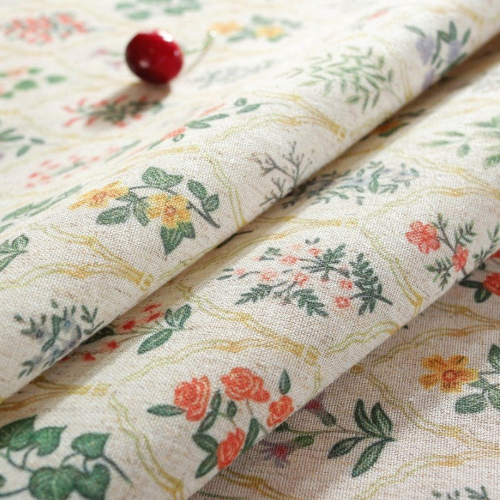 Floral Microfiber Tablecloth with Tassel Trim for Dining and Special Occasions