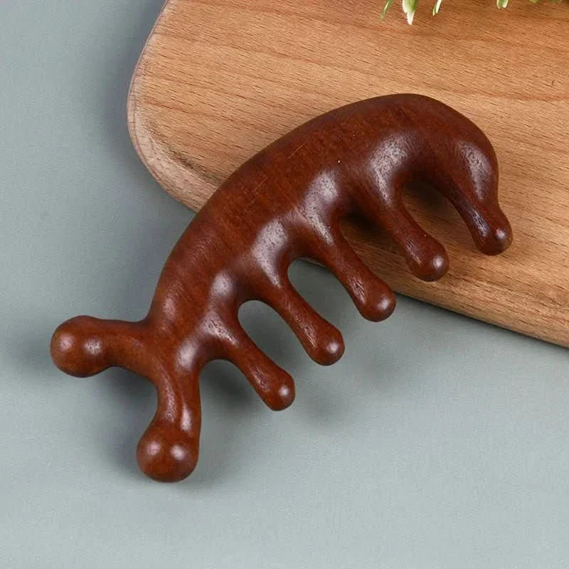 Luxury Sandalwood Massage Comb | Antistatic & ideal for hair care & scalp massage