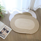Boho Braided Hemp Oval Rug