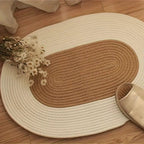 Boho Braided Hemp Oval Rug