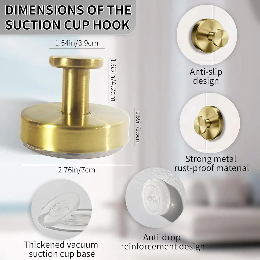 Drill-free suction hooks – Strong, reusable & damage-free
