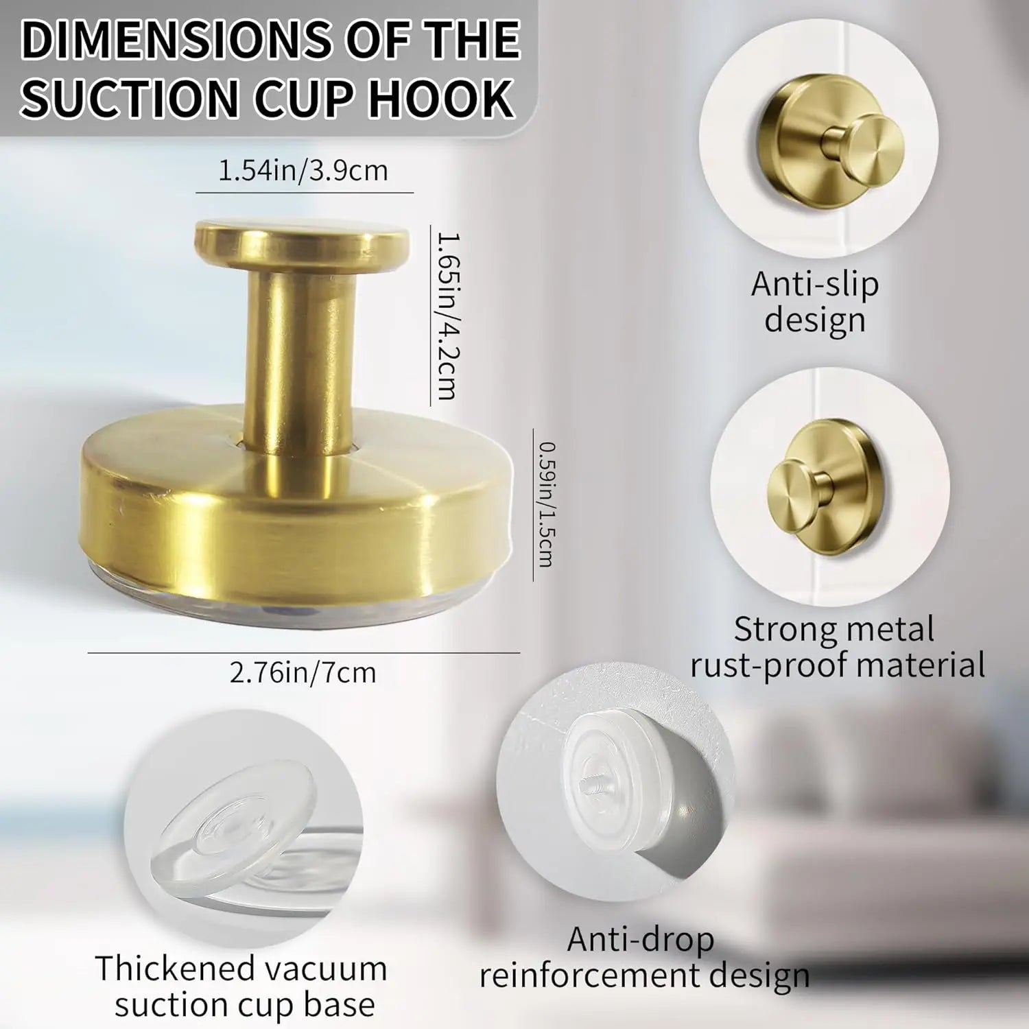 Drill-free suction hooks – Strong, reusable & damage-free