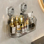 Drill-free suction cup bathroom storage box