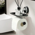 Drill-free toilet paper holder made of stainless steel