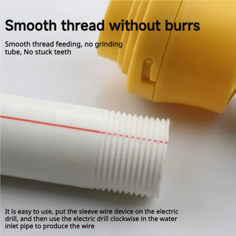 Drill attachment for thread cutting – Suitable for PVC & water pipes
