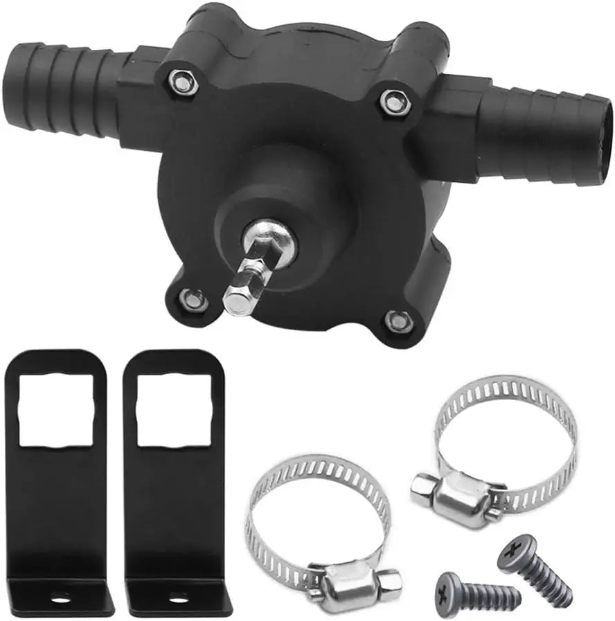 Drill-operated liquid pump for fast and efficient liquid transfer