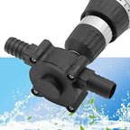 Drill-operated liquid pump for fast and efficient liquid transfer
