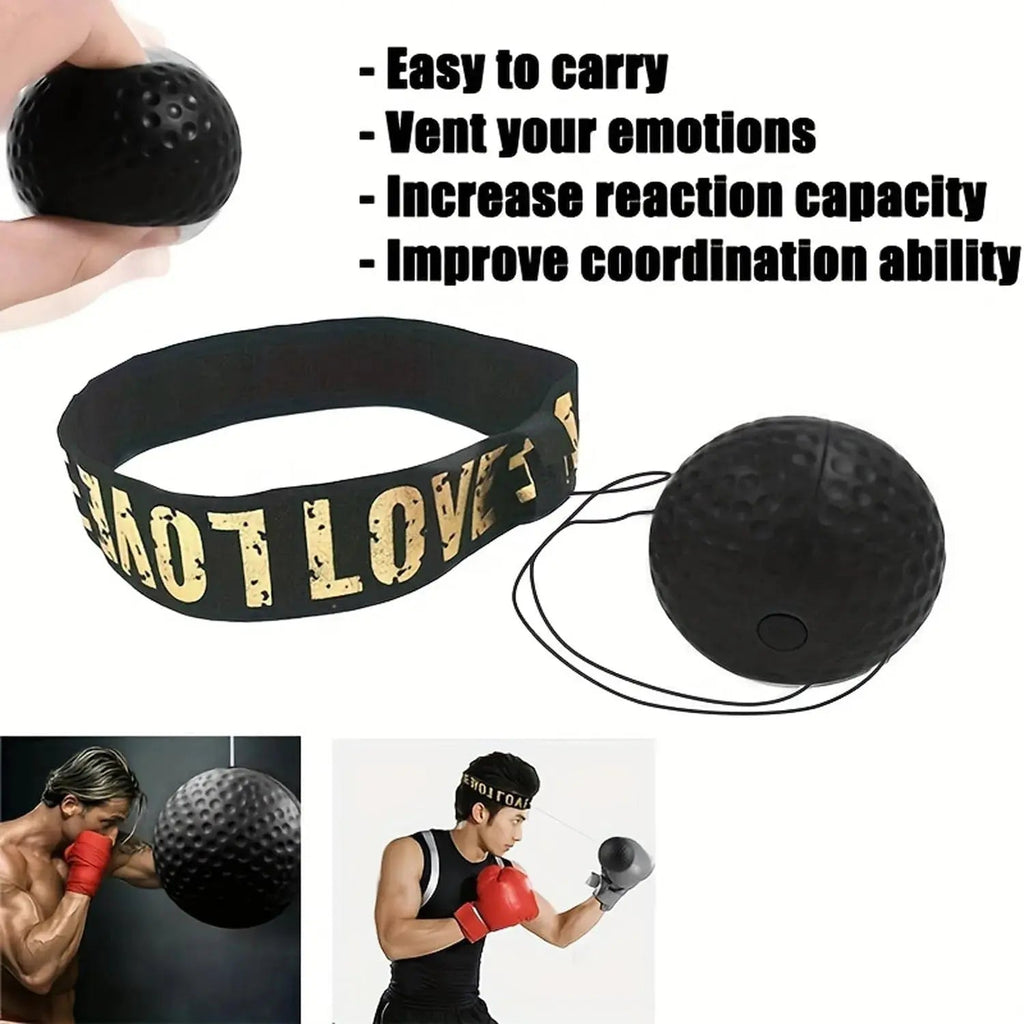 Boxing Headband with Reflex Ball for Increased Reaction Power