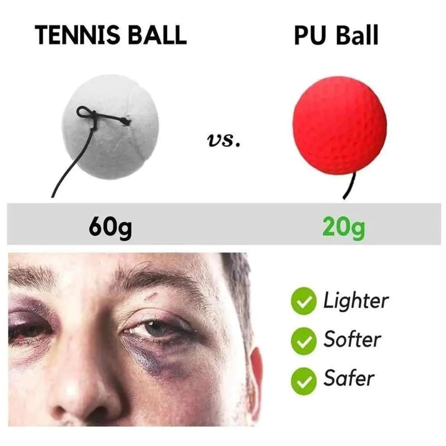 Boxing Headband with Reflex Ball for Increased Reaction Power