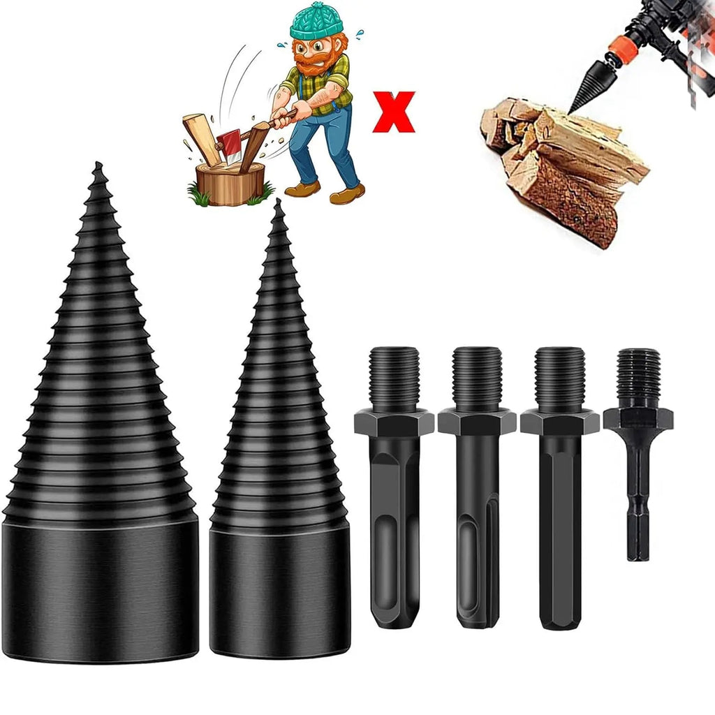 Firewood Drill Bit Set – Split wood easily with the cordless drill