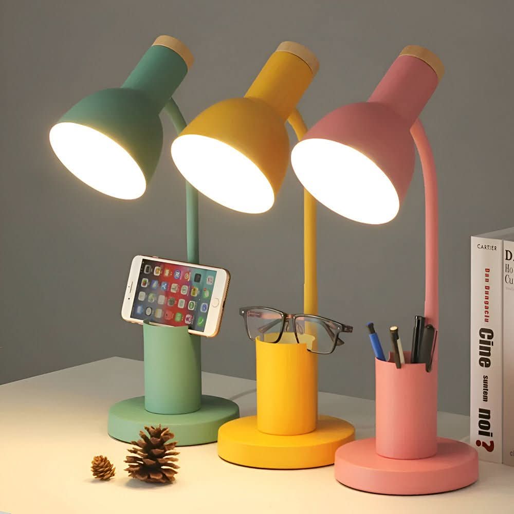 LED Table Lamp with Pen Holder for Organization & Style