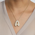 Bubble Initial-Diamond-Necklace