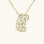 Bubble Initial-Diamond-Necklace