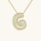 Bubble Initial-Diamond-Necklace