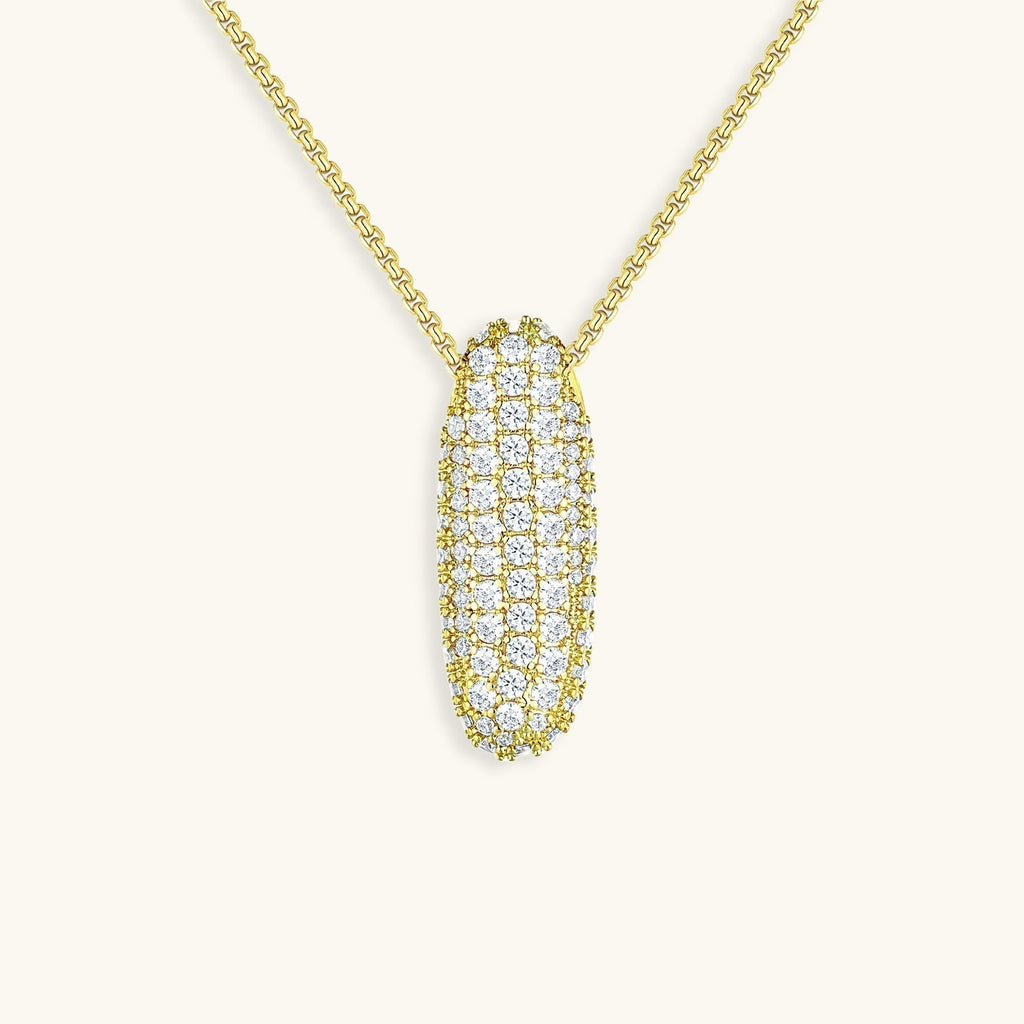 Bubble Initial-Diamond-Necklace
