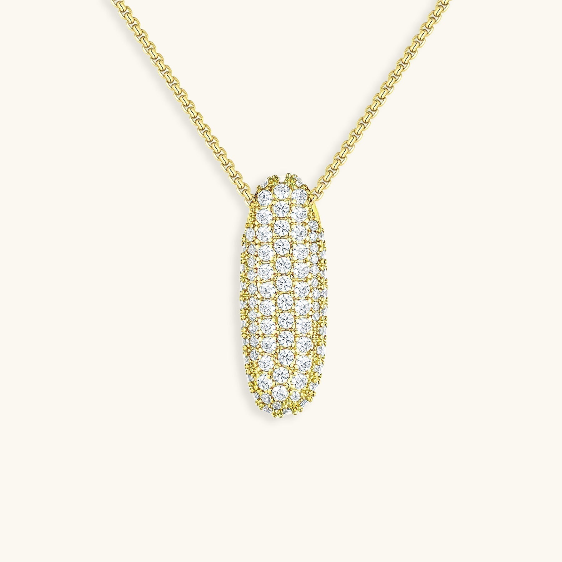 Bubble Initial-Diamond-Necklace
