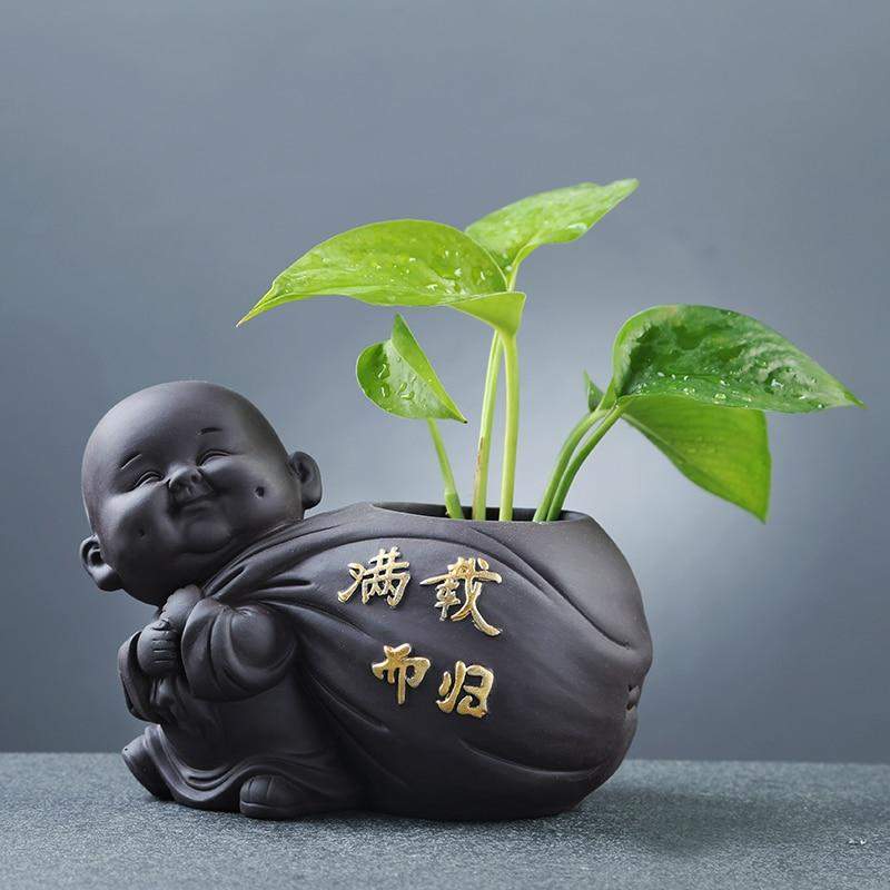 Buddha-Monk-Flowerpot