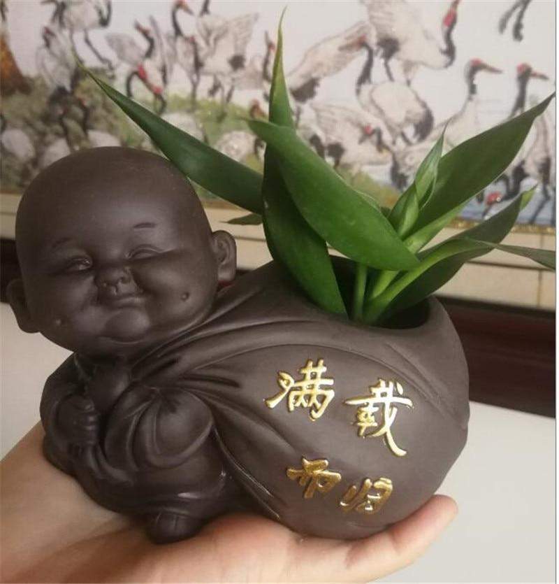 Buddha-Monk-Flowerpot