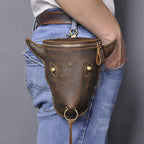 Elegant Leather Hip Pouch for Men