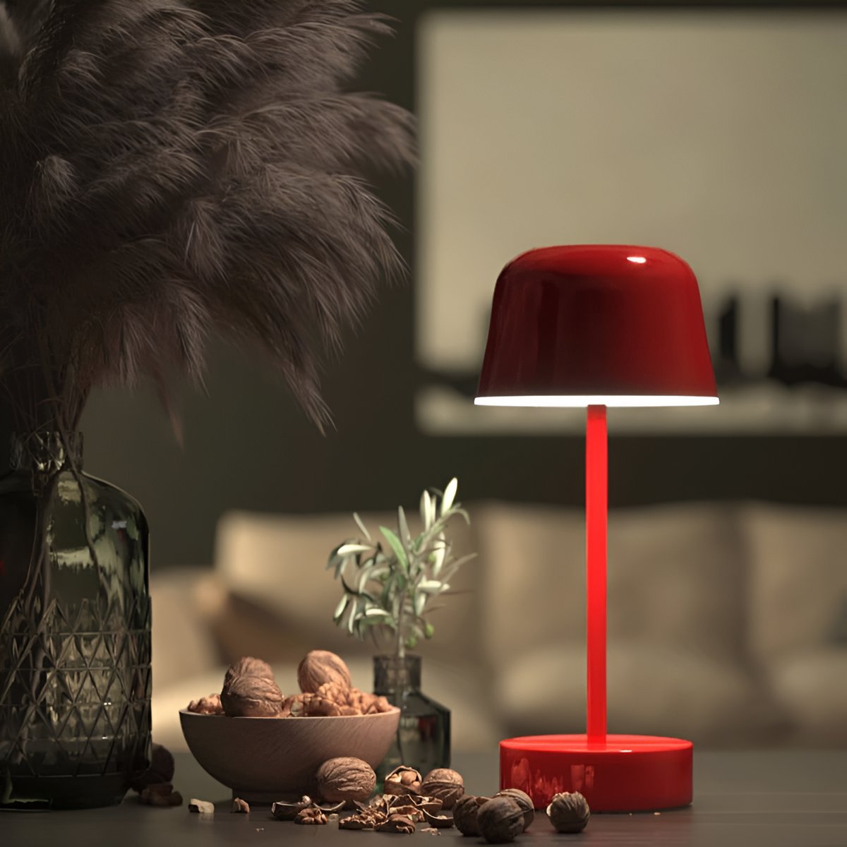 Wireless LED Table Lamp in Retro Design