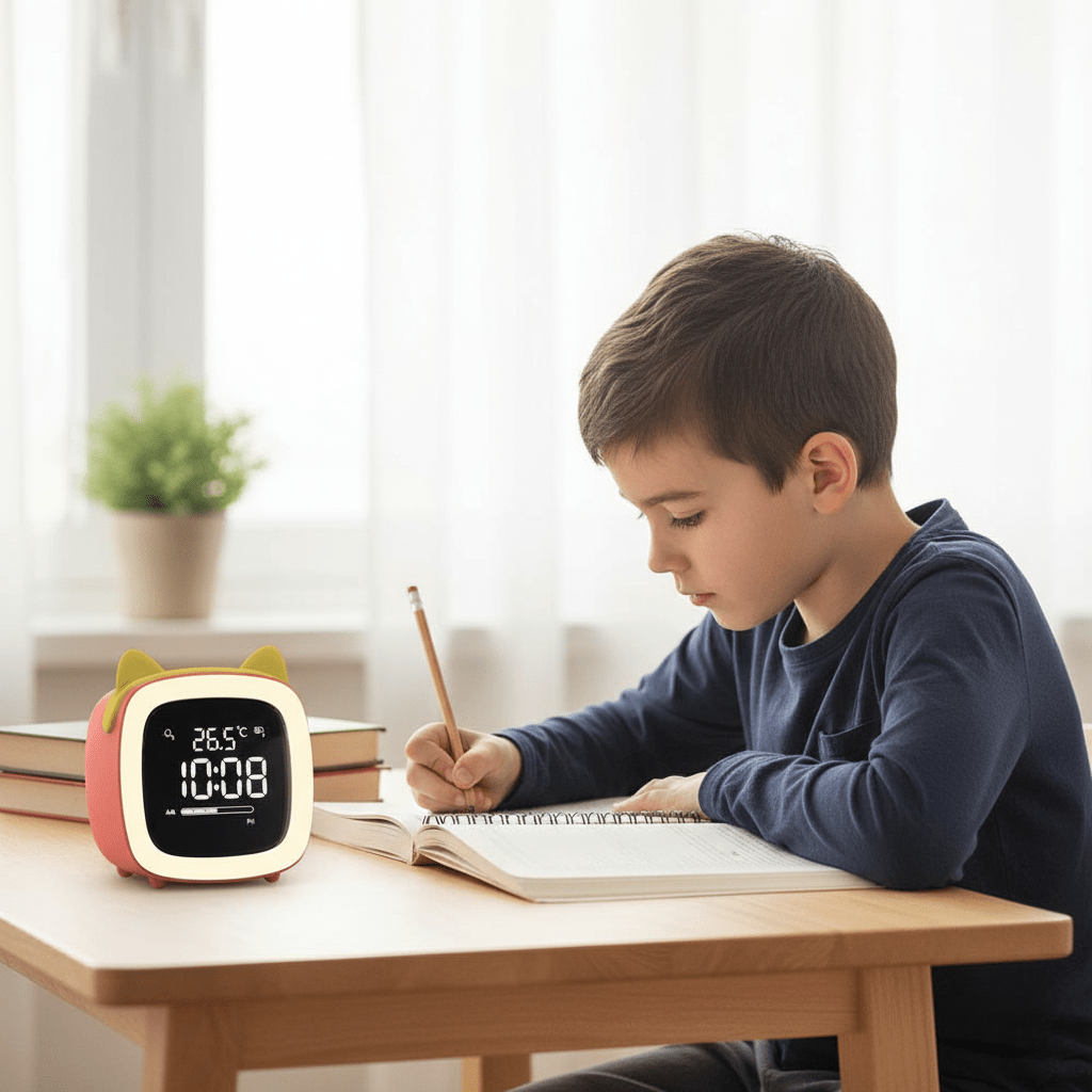 LED Children's Alarm Clock for Gentle Falling Asleep